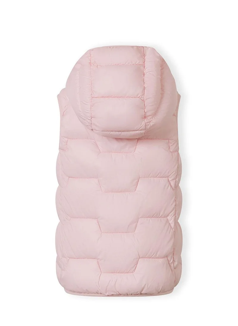 مينوتي Girls lightweight pink nylon gilet with hood 3-15 years